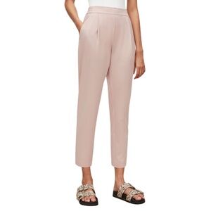 All Saints Aleida Jersey Crop Trousers in Powdered Pink Size 4